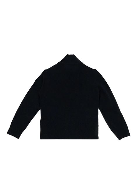 Cardigan Imbottito In Lana Blu Con Zip Tricolore MONCLER ENFANT | 954-9B00006 M1241745